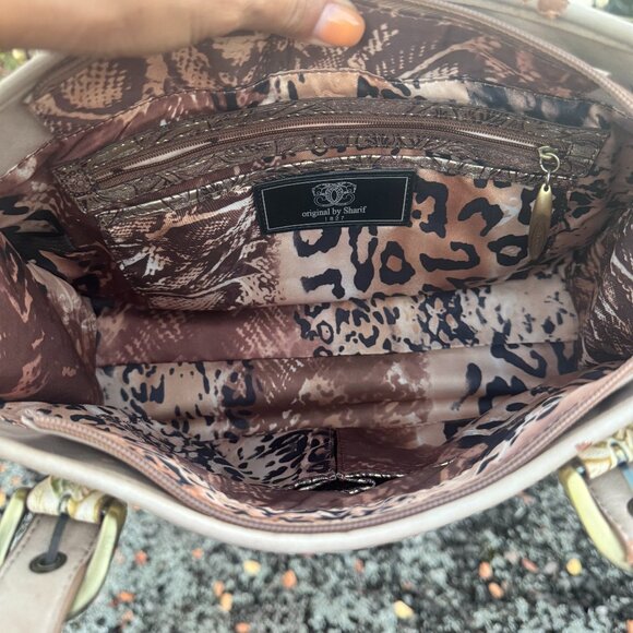 Sharif 1827 Original Embossed Floral & Woven Shoulder Tote Bag (FLAWS PEELING) - Picture 10 of 17